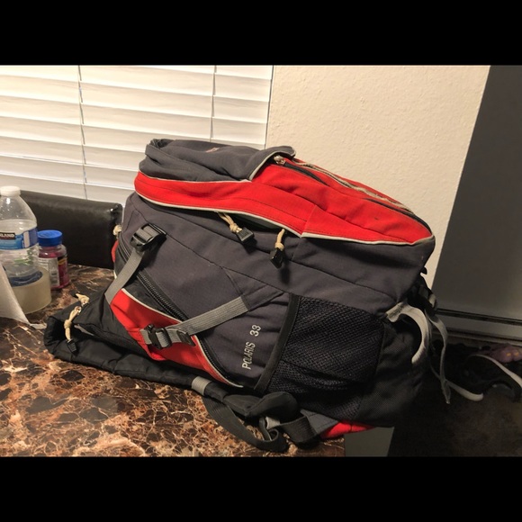 JanSport Polaris 33 Discontinued Red and Black Camping Backpack - Picture 11 of 14